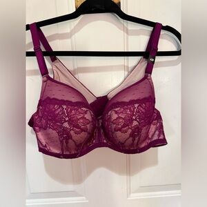 Torrid Lace lightly lined Balconette, full coverage Bra 360° back smoothing bra